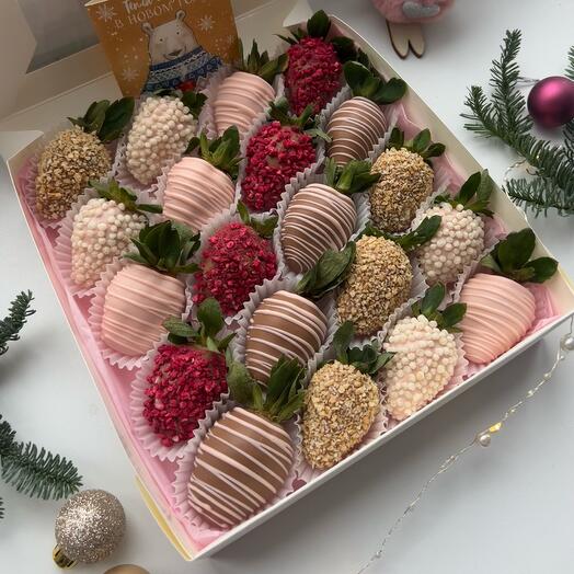 Juego de fresas en chocolate "ternura", talla L