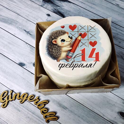 Бенто торт 14 февраля , в подарок, крестики нолики