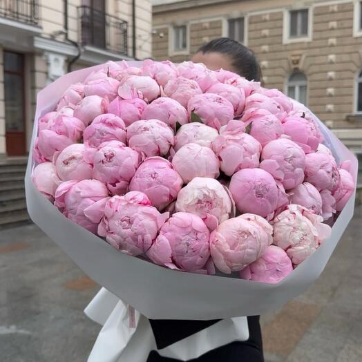 51 пион 🌸 букет «Самый желанный»