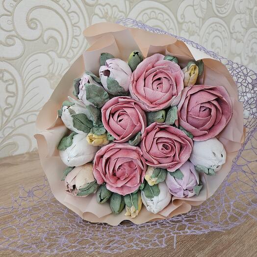 Микс зефирных цветов