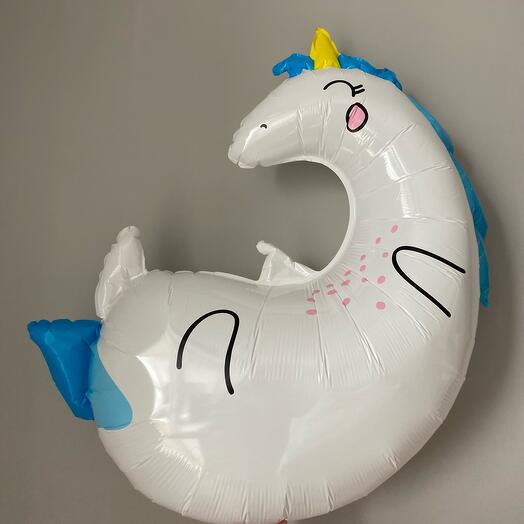 Шар «Единорожка» 🦄 Гелиевый шар|Воздушный шар в подарок|В день рождения |Ребенку|Женщине