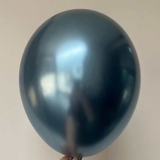 Шар с гелием Голубой  Хром