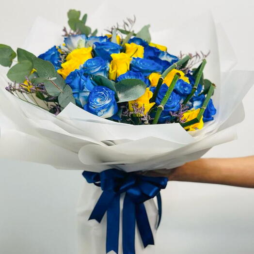 Blue and Yellow Petals