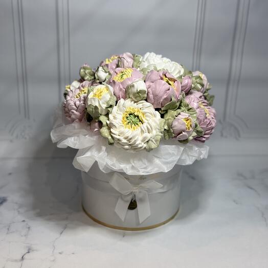 Букет из зефирных цветов на свадебное торжество💐