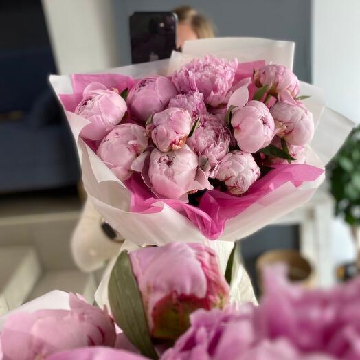 Акция!!!Букет из 15 нежнейших пионов💕