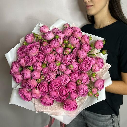 Хит🔥Букет из 19 кустовых пион роз