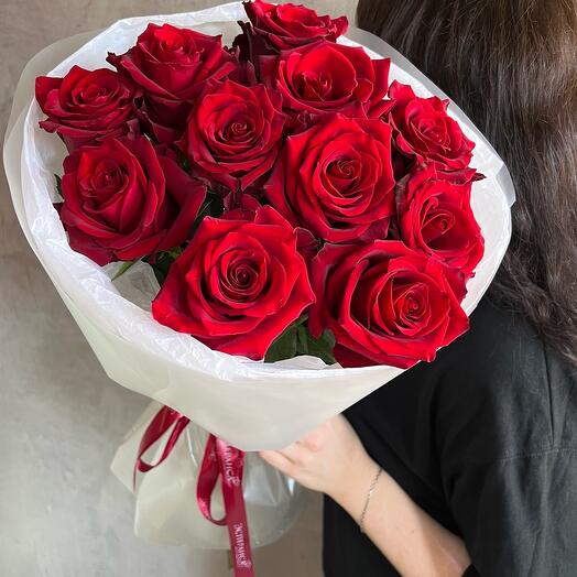 Моно из 11 красных роз