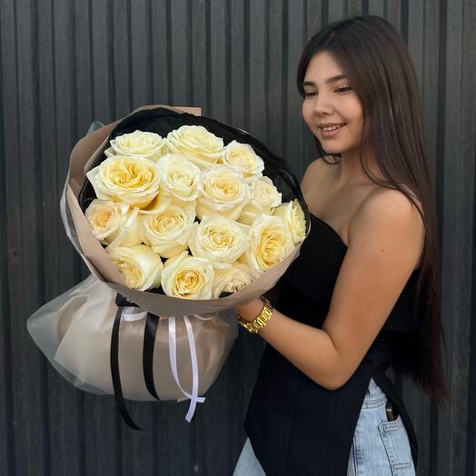 Букет из 15 голландских роз Candlelight