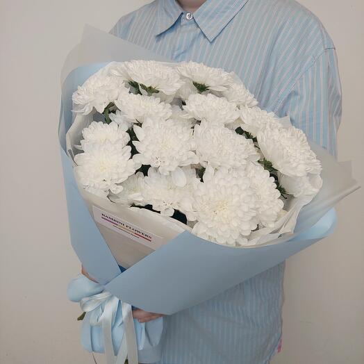 Букет из белой хризантемы