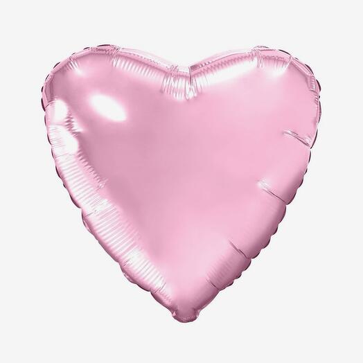 Шар фольга «розовое сердце»