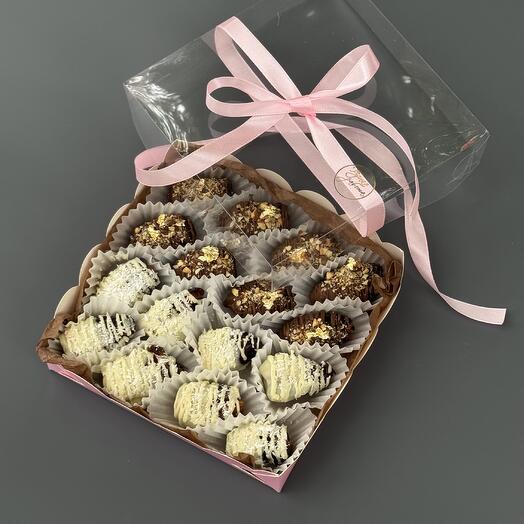 Dátiles en chocolate Belga con nueces 16 piezas