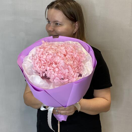 Букет с сухоцветом Гортензия