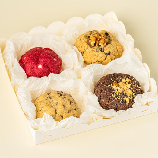 Американское печенье/ крамбл кукис, печенье с начинками ассорти (4 разных вкуса)