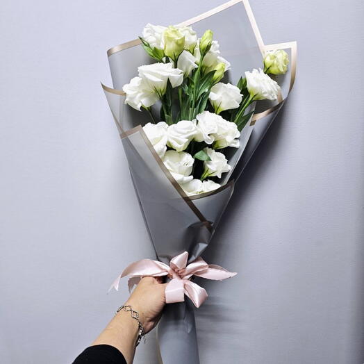 Букет 5 Белых Эустом