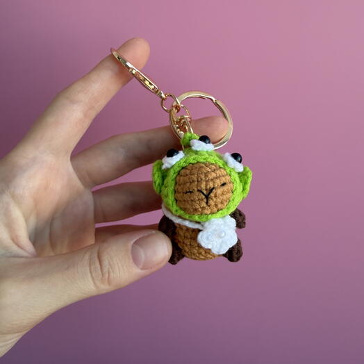 Капибара-инопланетянин. Брелок на сумочку ручной работы