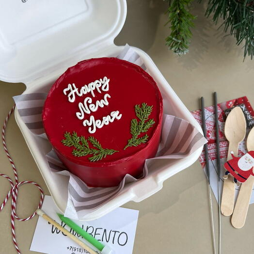 Новогодний бенто торт