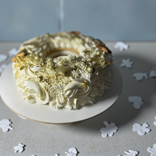 Торт рождественский венок/венок светящийся/ торт на праздник / новогодний торт