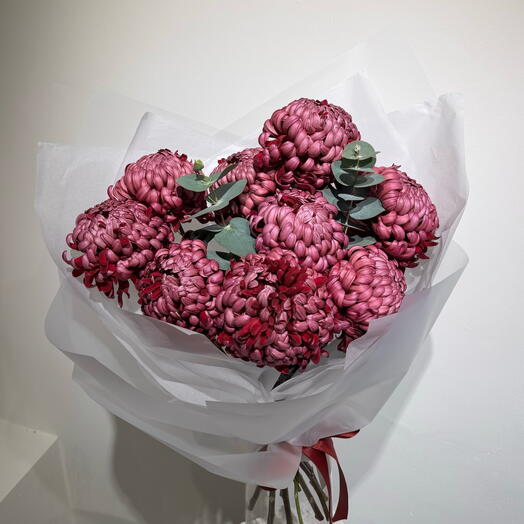 Букет из хризантемы «Бигуди»