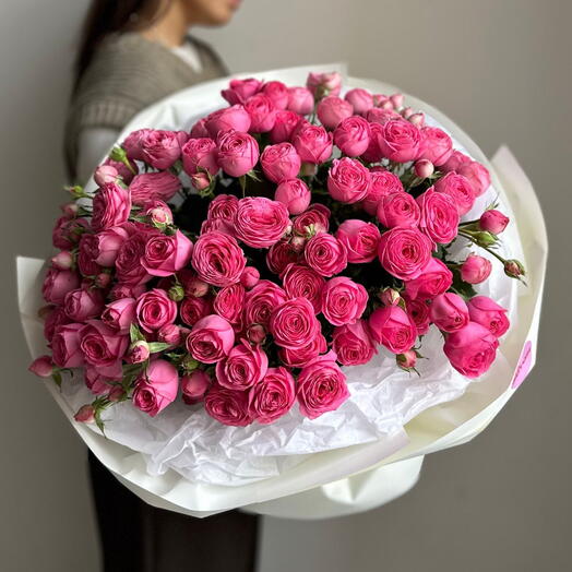 Букет "15 кустовых роз Giselle"