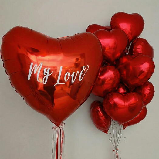 Набор шаров для любимой на день рождения