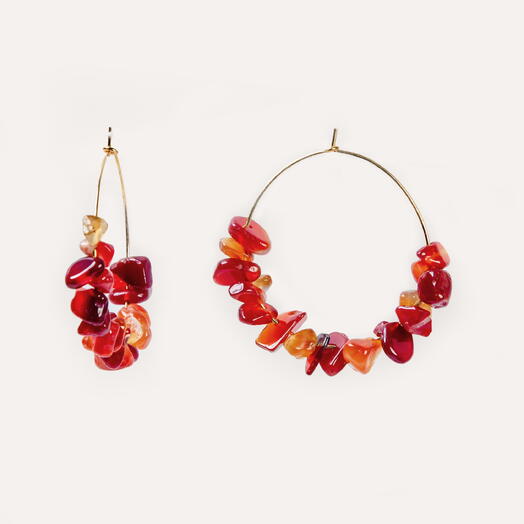 Серьги Корица Сердолик Rh+ (EAR1028)