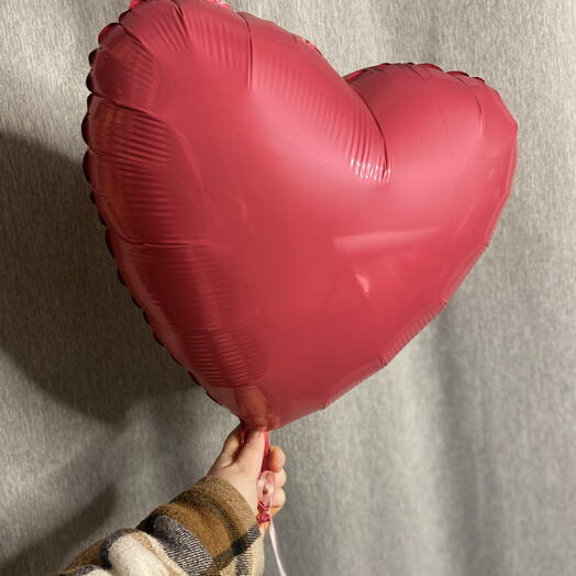 Шар фолгированный с гелием 45см (сердце розовое)