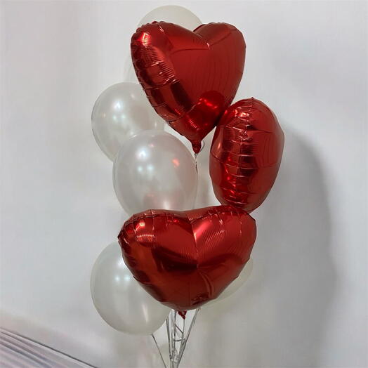 Фонтан для девушки, жены, мамы. Воздушные шары в букете из шаров. 14 февраля , на 8 Марта   "Валентинка"