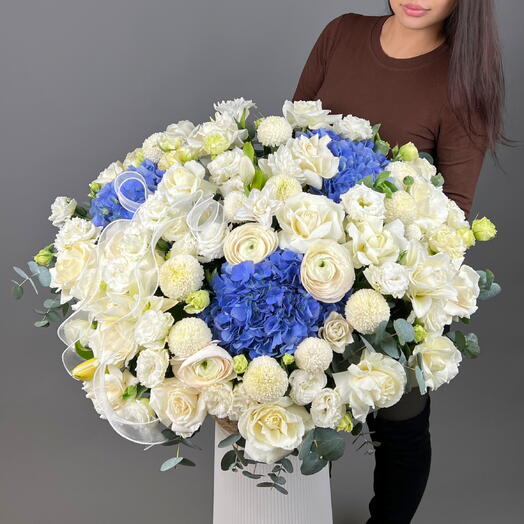 Цветы Букет Art Flowers	Голубой акцент