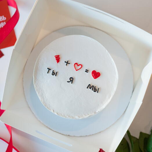 Бенто-торт "Ты+я= Мы" на 8 марта