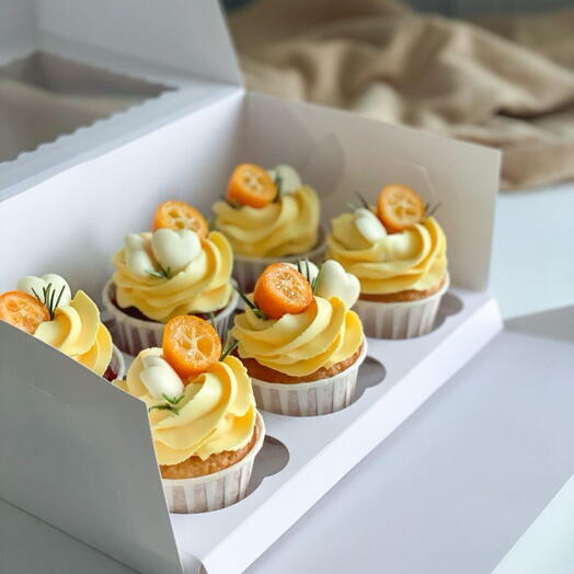 Cupcakes с цитрусом, 6 штук