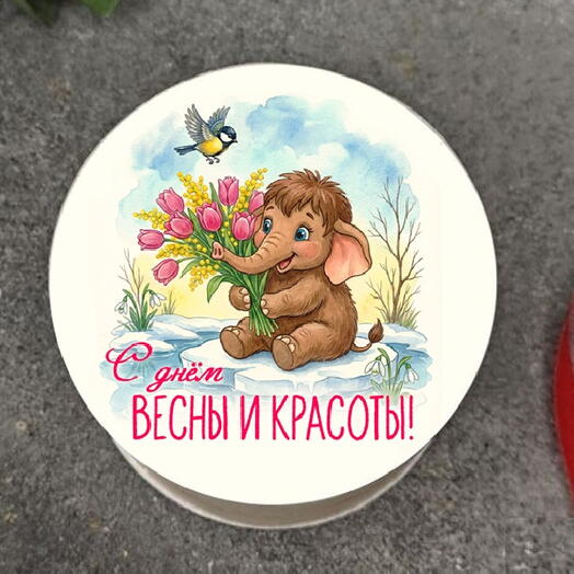Бенто мини-торт С днем весны и красоты