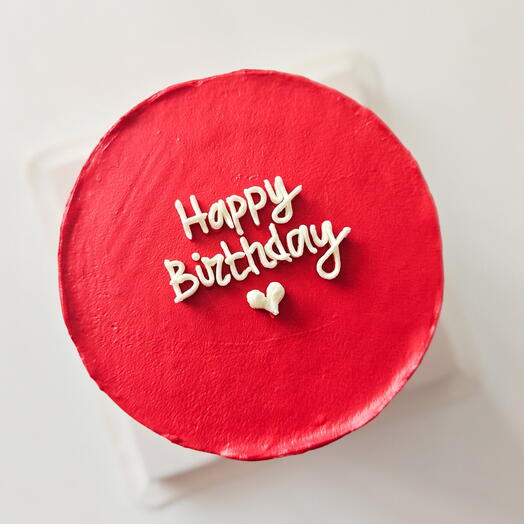 Бенто торт красный Happy Birthday