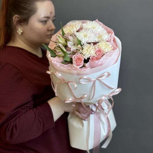 Нежный букет бочонок 🎀