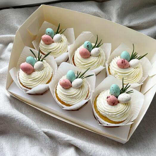 Капкейки с пасхальным декором
