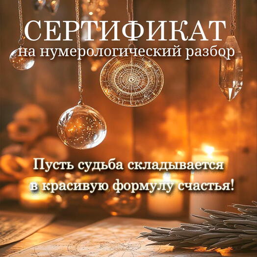 Нумерологический паспорт. Электронный сертификат