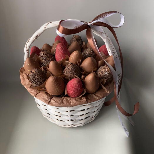 Клубника в шоколаде «МИНИ КОРЗИНКА»