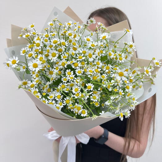 Букет из кустовых ромашек