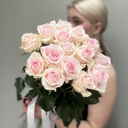 Букет из нежно розовых роз. 💕