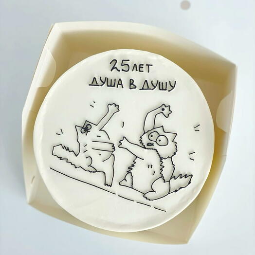 Бенто торт любимому/любимой на годовщину, «Душа в душу»