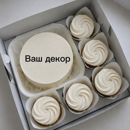 Набор бенто торт + капкейки
