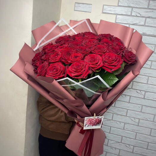 Красные розы 29 шт премиум 🌹