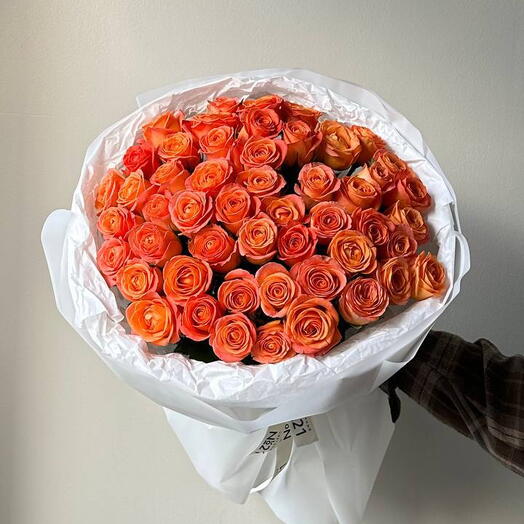 Букет из 51 коралловой розы