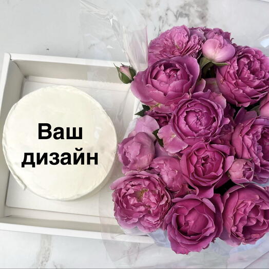 Бенто с цветами и вашим дизайном