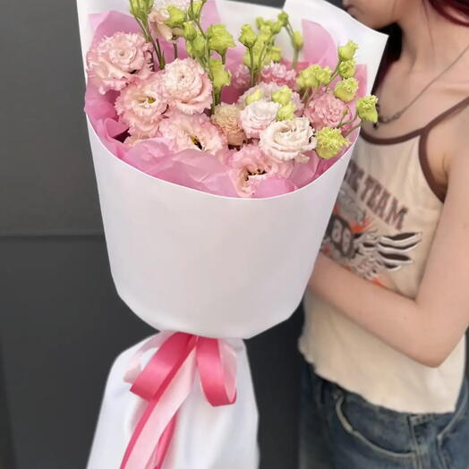 Хит🔥 букет с розовыми Эустомами💗
