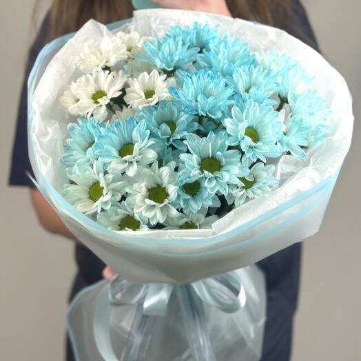 Букет из 5 хризантем Бакарди