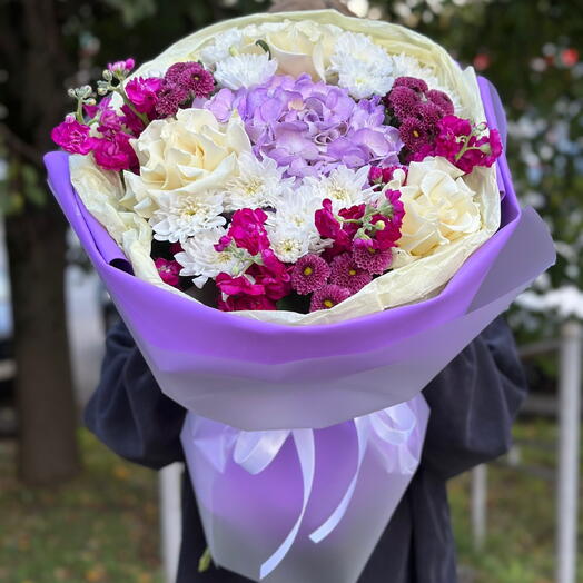 Букет для нее 💜🤍