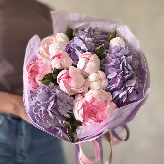 Цветы из зефира для любимой