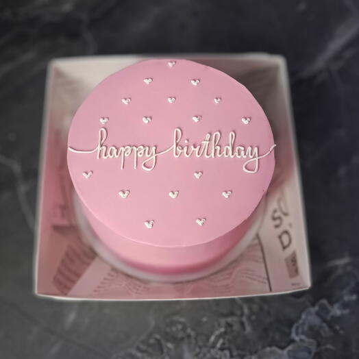 Бенто торт с днём рождения , happy birthday,розовый, с сердечками