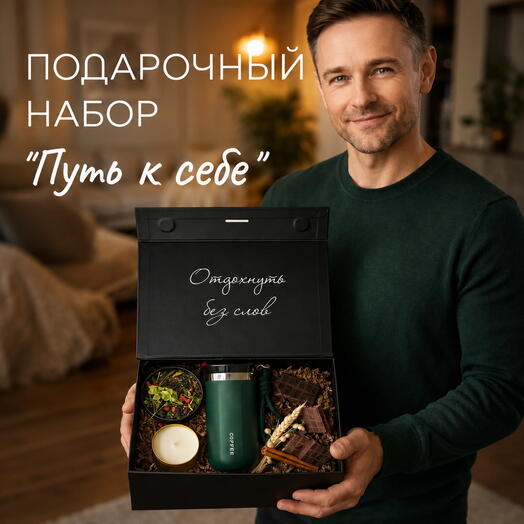 Подарочный набор с термокружкой Путь к себе