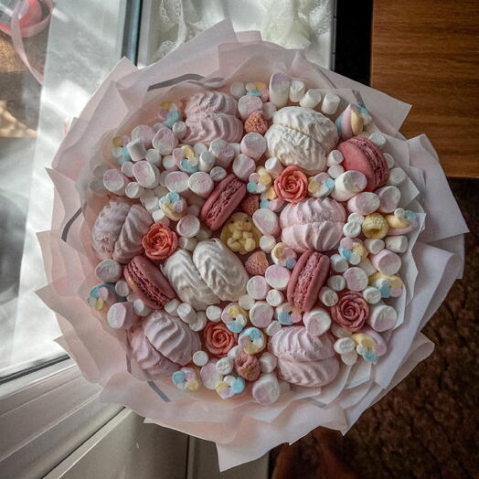 Букет из маршмелоу и зефира